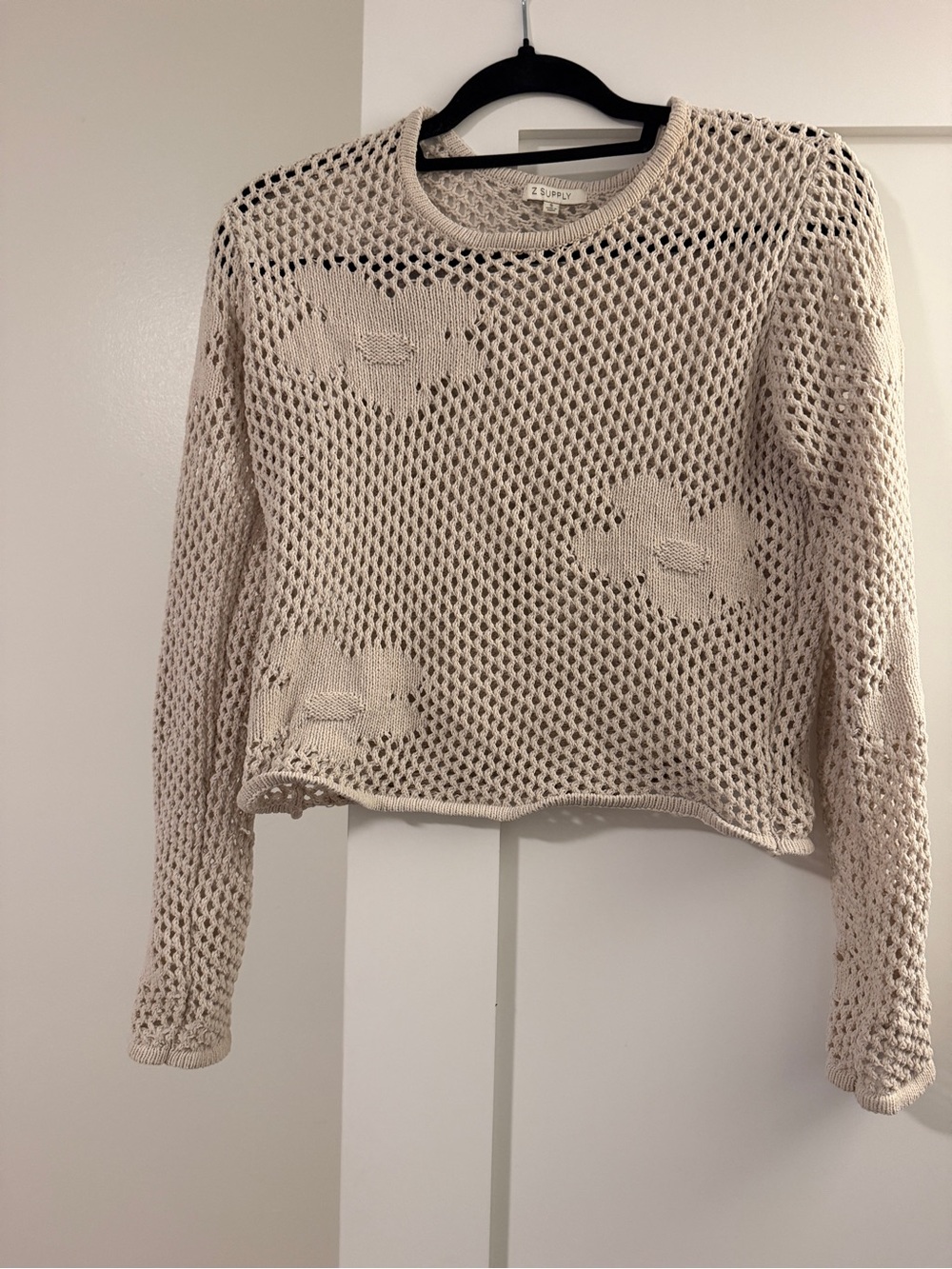Z Supply Open Knit Top — Beige Cream